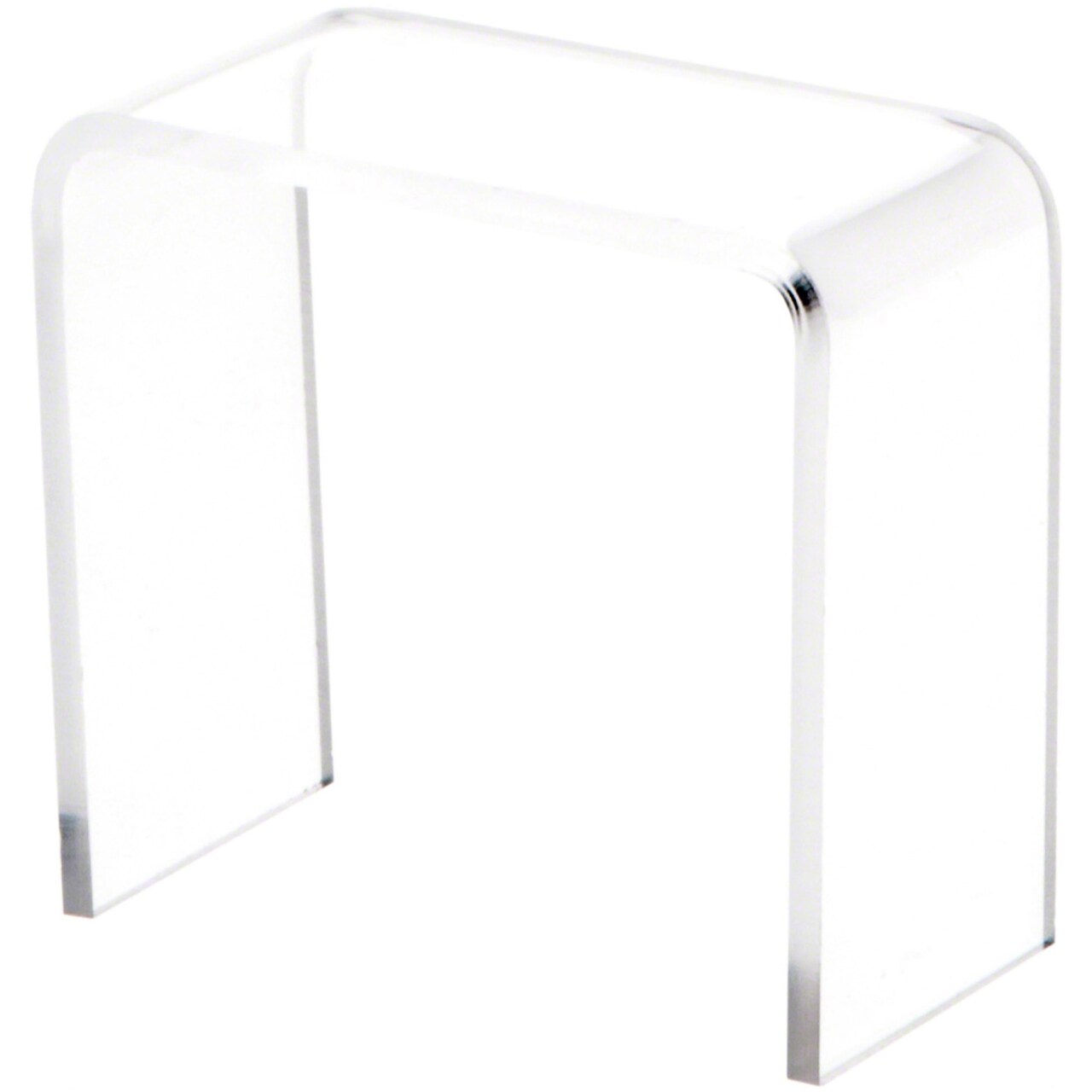 Plymor Clear Acrylic Vertical Rectangular Display Riser, 2" H x 2" W x 1" D (3/32" thick)